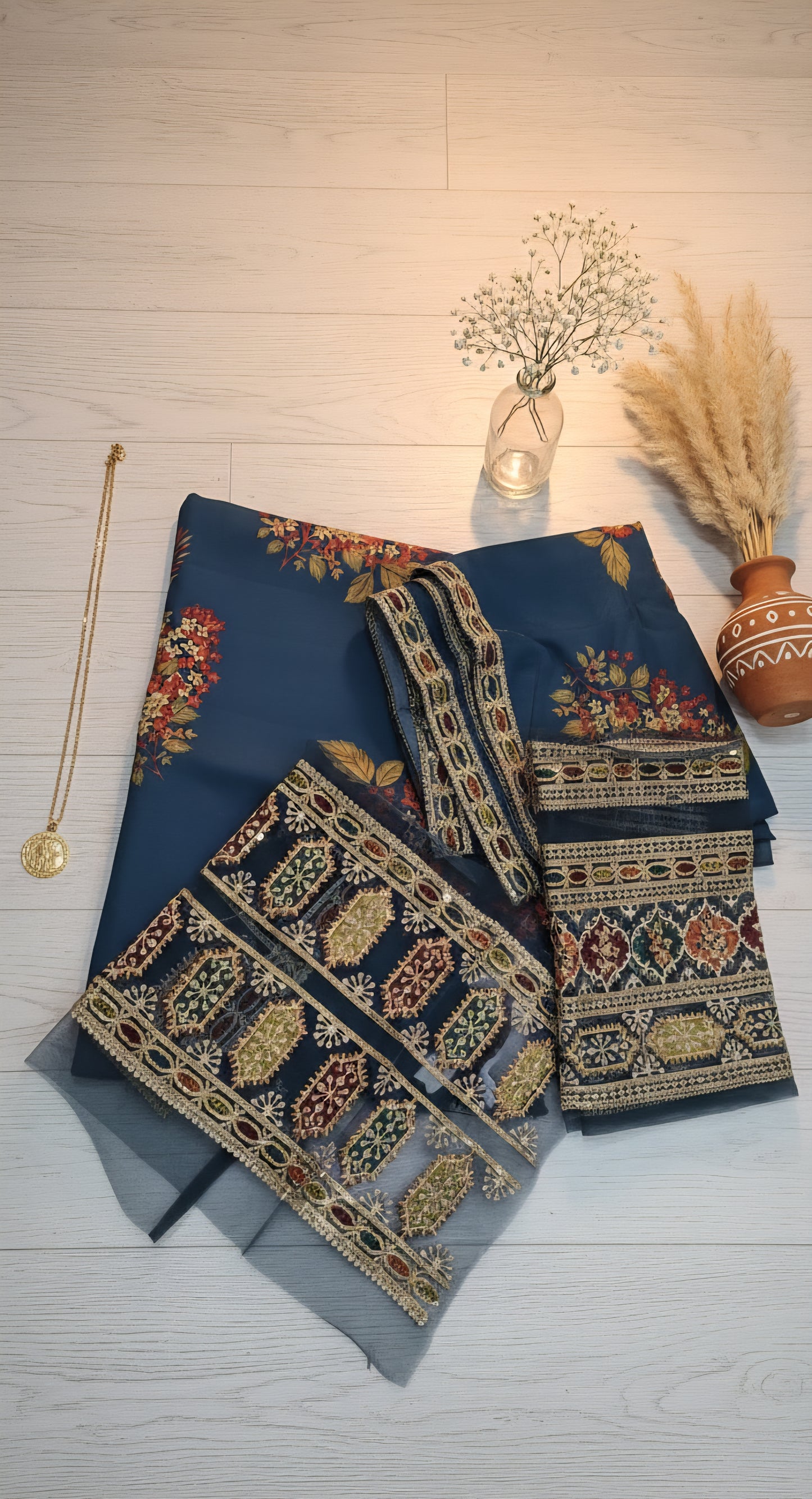 3Pc Zink Silk fancy Suit