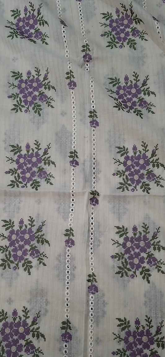 MS 3pc lawn embroided suit