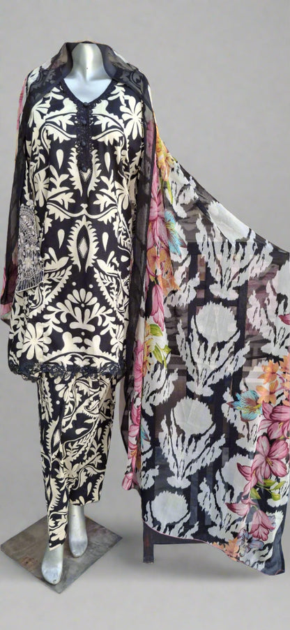 MS 3pc cotton Tailored suit