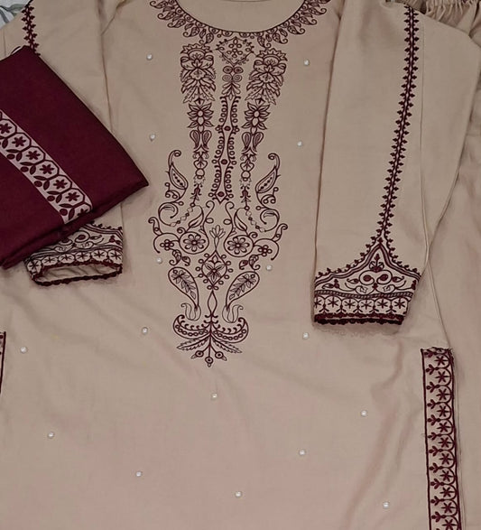 MS 3Pc Tailored Pashmeena Shawl Suit