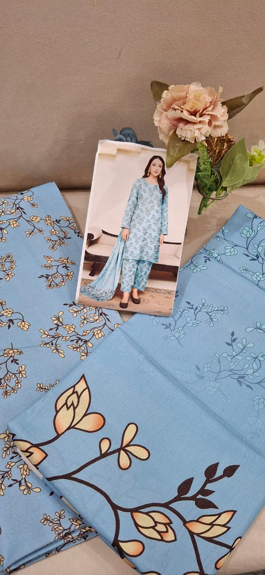 MS 3PC Printed Karandi