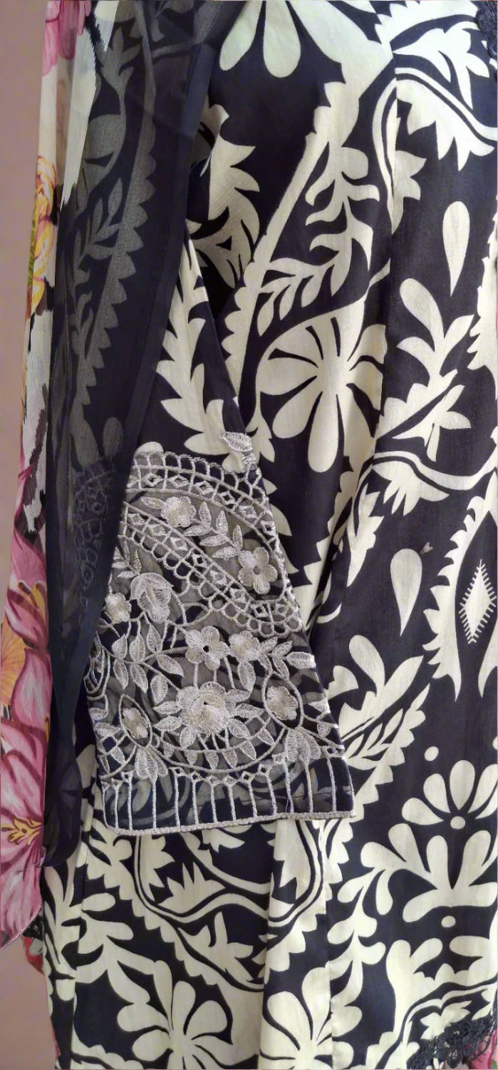 MS 3pc cambric cotton Tailored suit