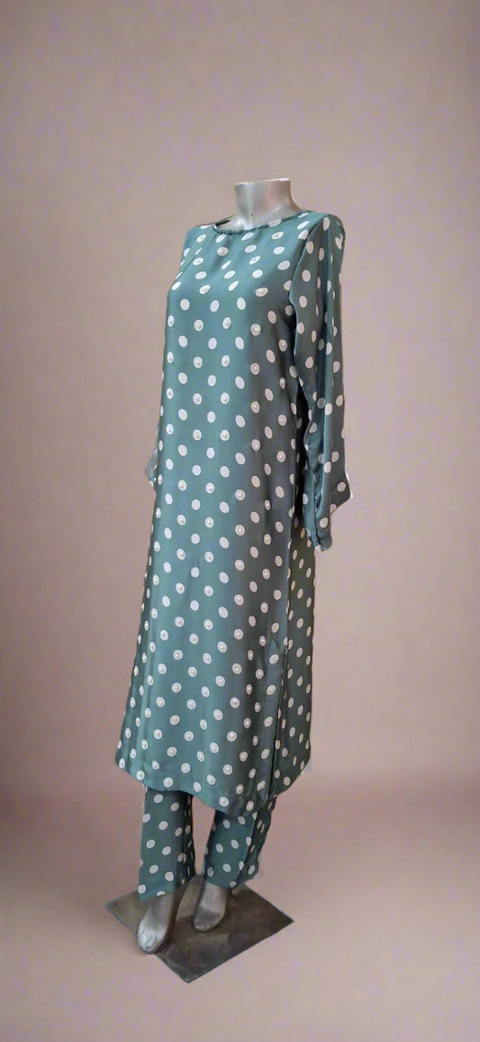 MS 2pc Silk tunic suit