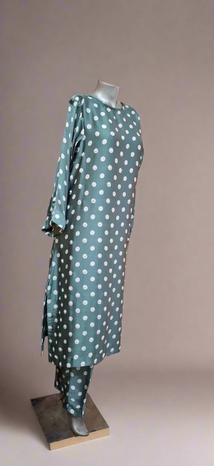 MS 2pc Silk tunic suit