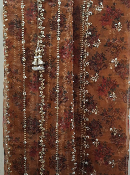 MS 3pc Burnt Orange Fancy suit