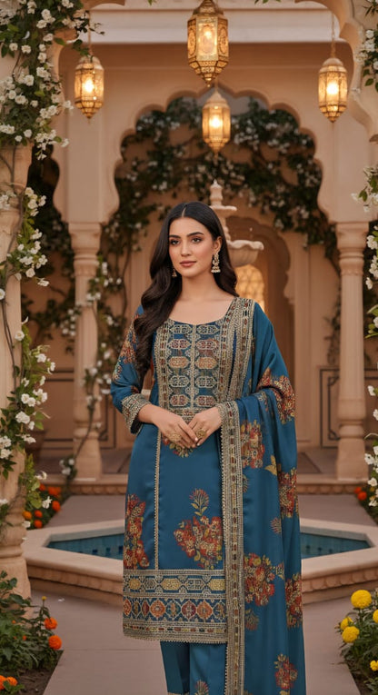 MS 3Pc Tailored Fancy Silk Suit
