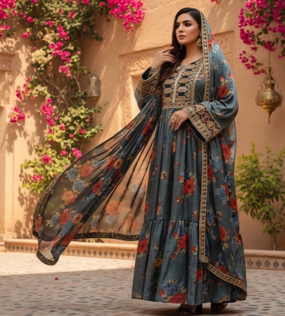 3Pc Zink Silk fancy Suit