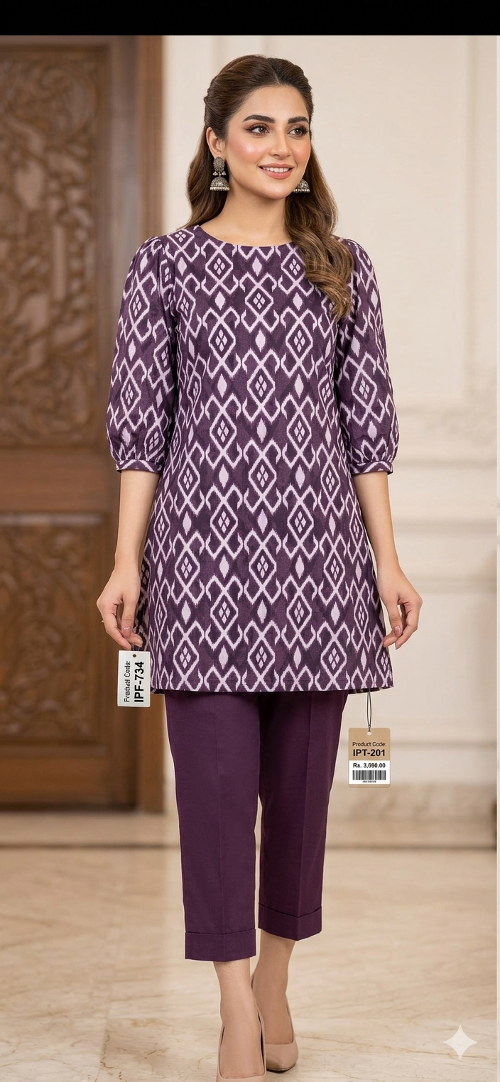 2pc lawn purple co-ordset