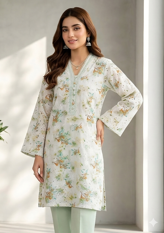 2pc lawn chickenkari mint green suit