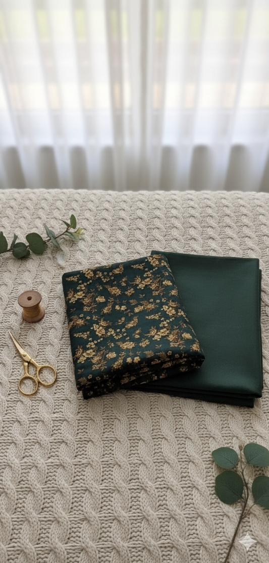 MS 2Pc Bottle Green Heater Whool suit