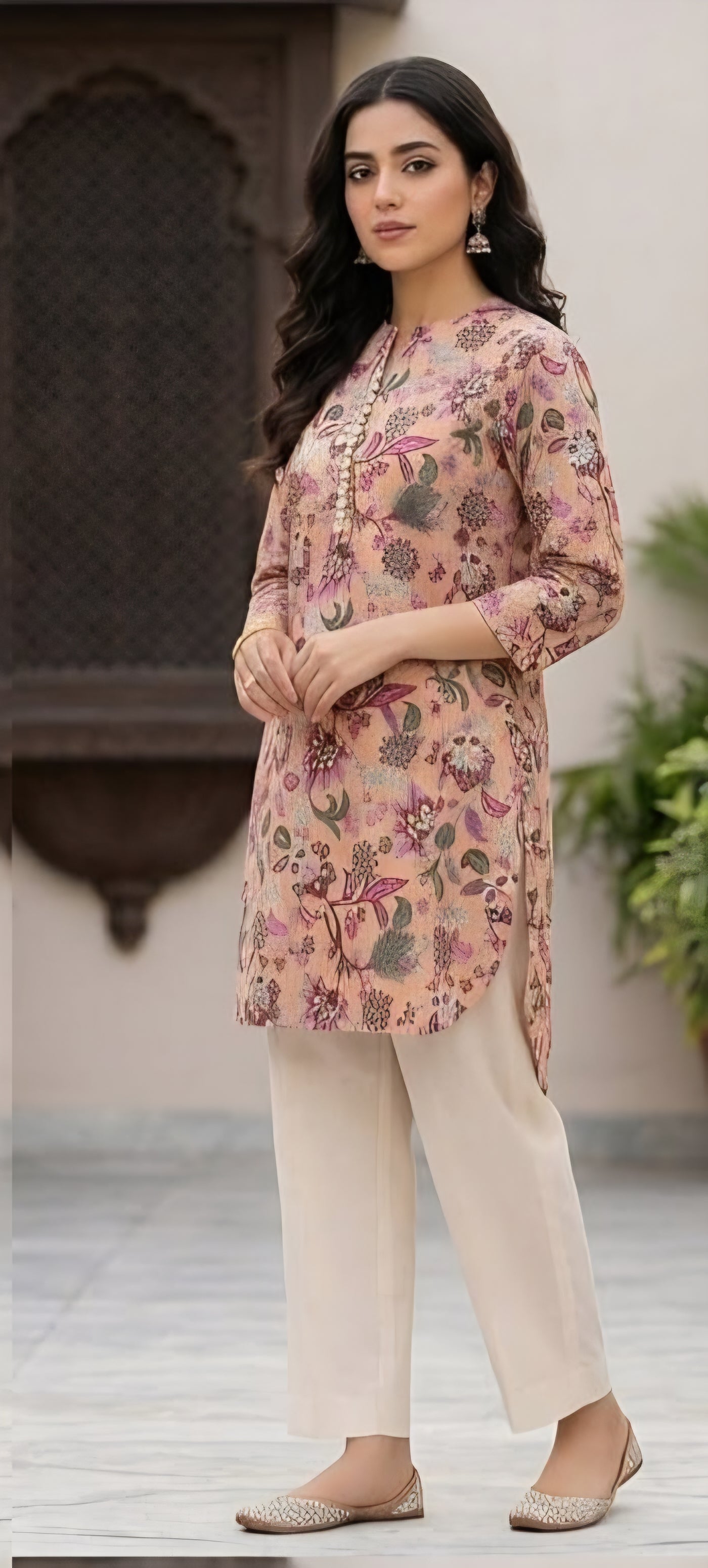 1pc lawn tea pink shirt