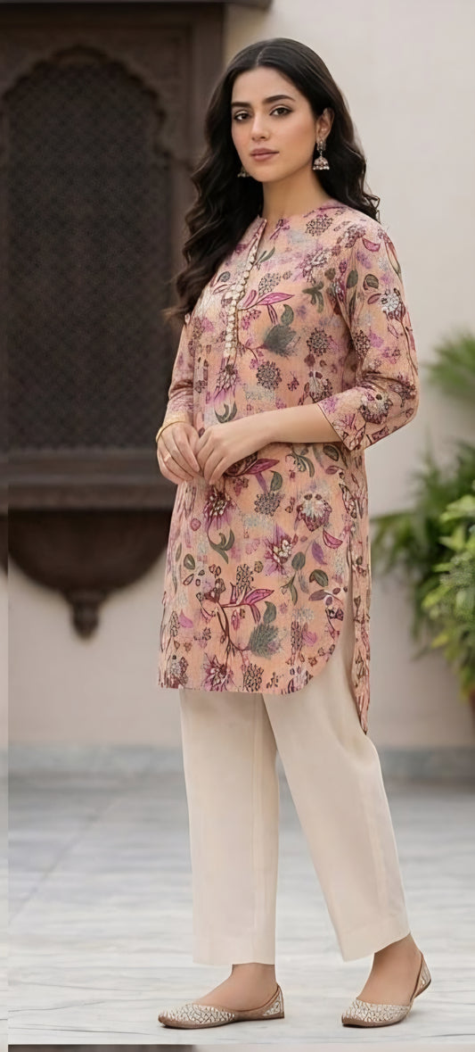1pc lawn tea pink shirt