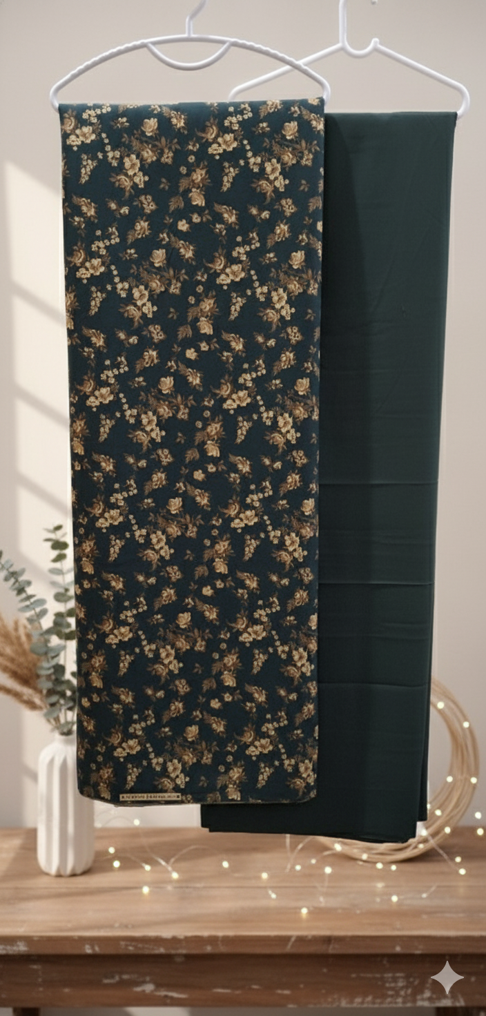 MS 2Pc Bottle Green Heater Whool suit