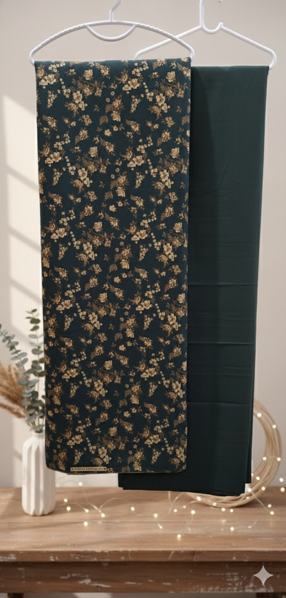 MS 2Pc Bottle Green Heater Whool suit