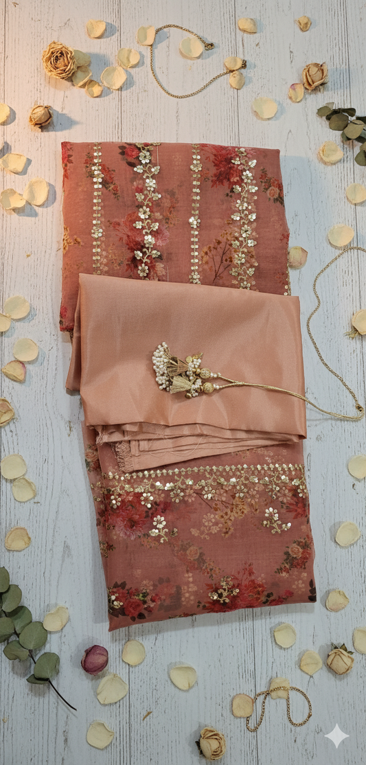 MS 3Pc Light Peach Fancy suit